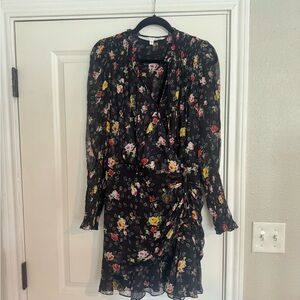 Veronica Beard Armenia Dress – Black Ruched Bodycon – Size 6